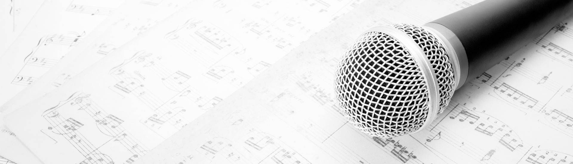 Microphone on Music Sheet